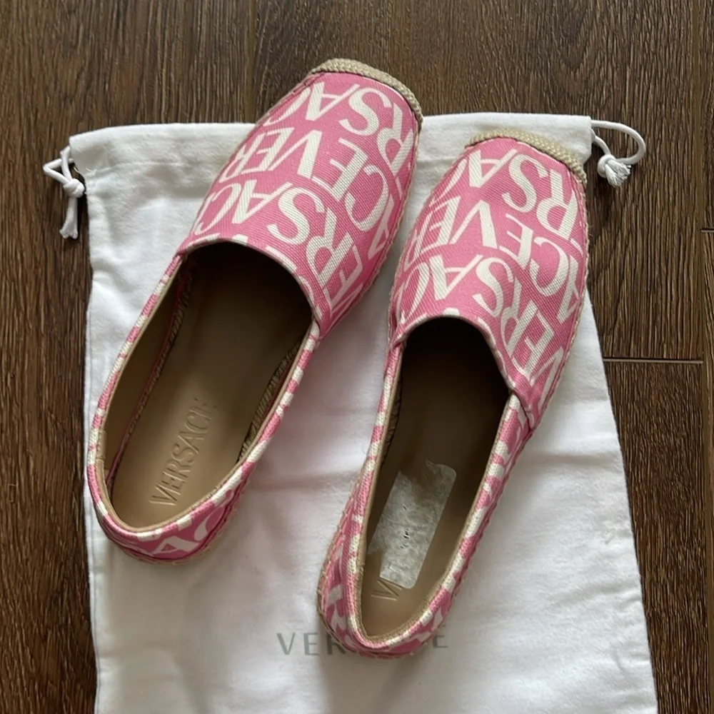 Versace Allover Logo espadrilles 7.5